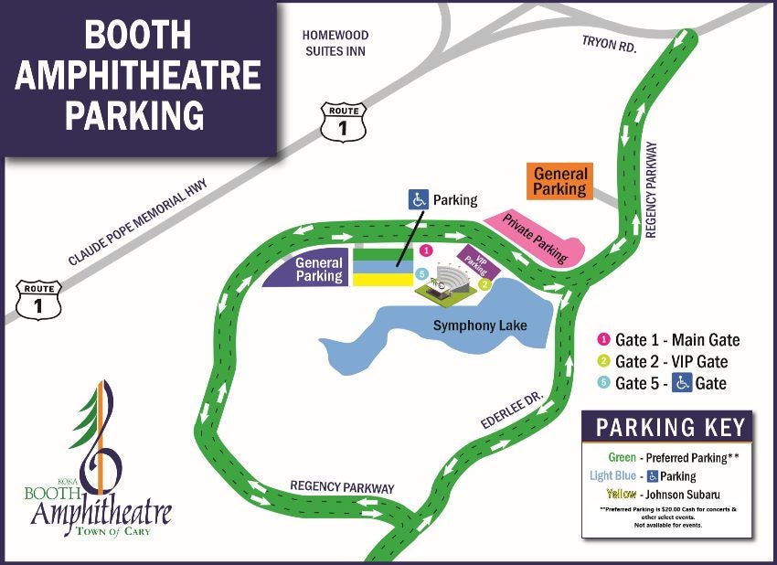 White River Amphitheatre Parking Map